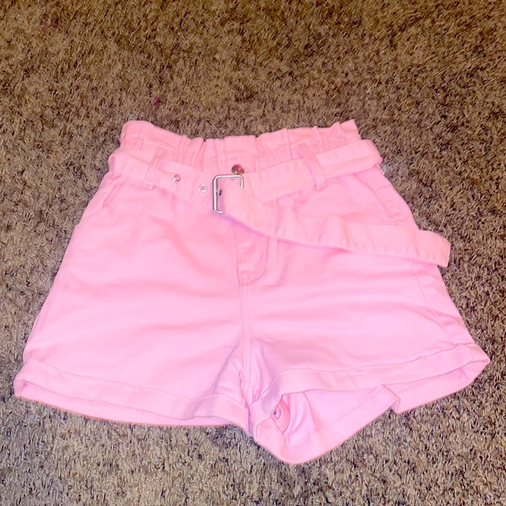 Pink high waisted shorts
